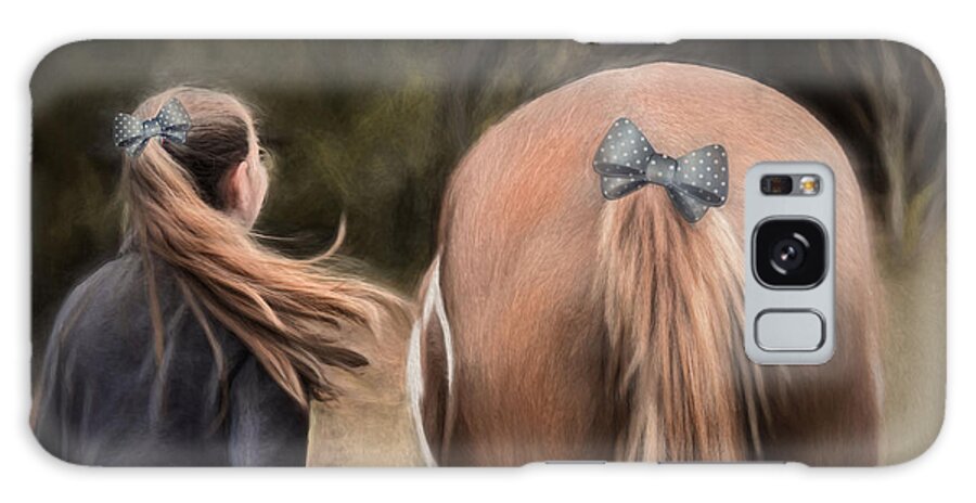 Horse Galaxy Case featuring the photograph Ponytails Forever by Robin-Lee Vieira