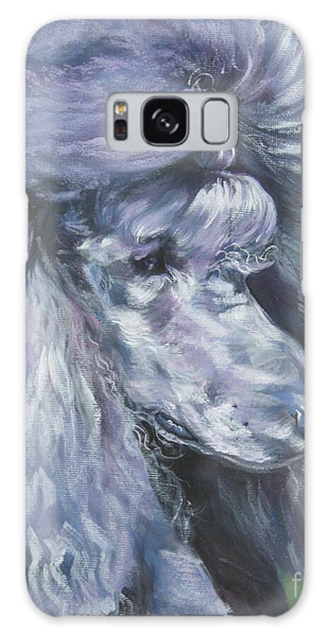 Poodle Galaxy S8 Case featuring the painting Poodle silver by Lee Ann Shepard