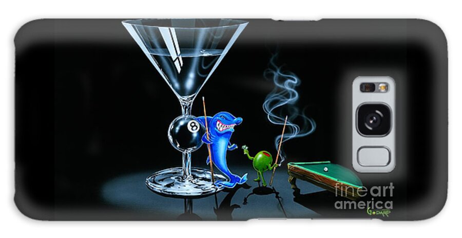 Pool Shark Galaxy Case featuring the painting Pool Shark by Michael Godard