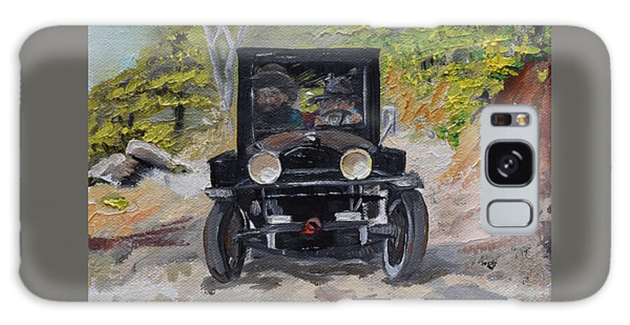 Popcorn's Model T Ford Galaxy Case featuring the painting Popcorn Sutton - Looking for Likker by Jan Dappen
