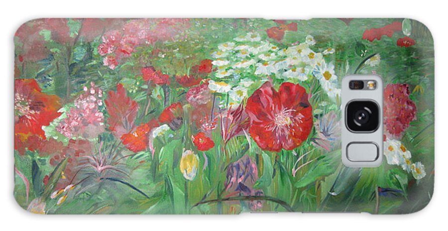 Landscape Galaxy Case featuring the painting Poppies by Julie TuckerDemps