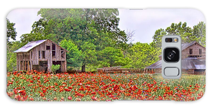 Poppies Galaxy Case featuring the photograph Poppies on the Farm by Bonnie Willis