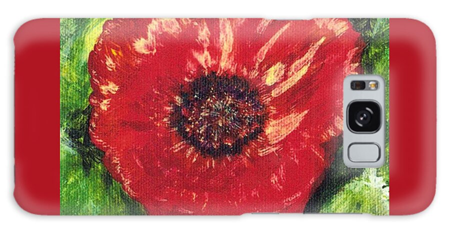 Poppy Galaxy Case featuring the painting Poppy by Deb Stroh-Larson