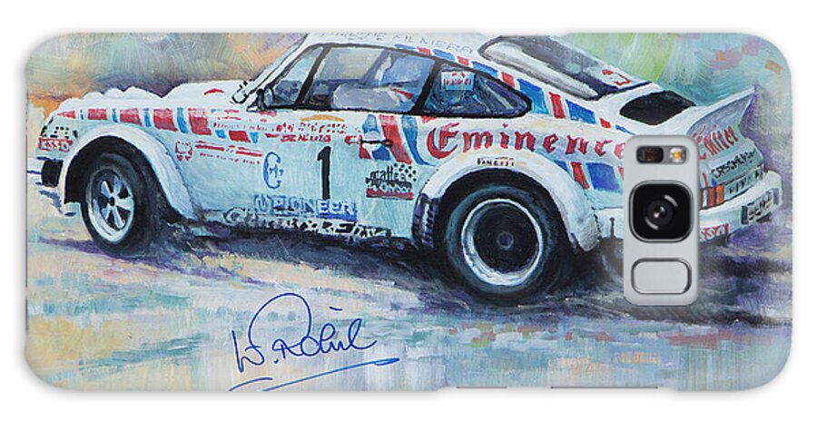 Acrilic On Canvas Galaxy Case featuring the painting Porsche 911 SC Rallye Sanremo 1981 by Yuriy Shevchuk
