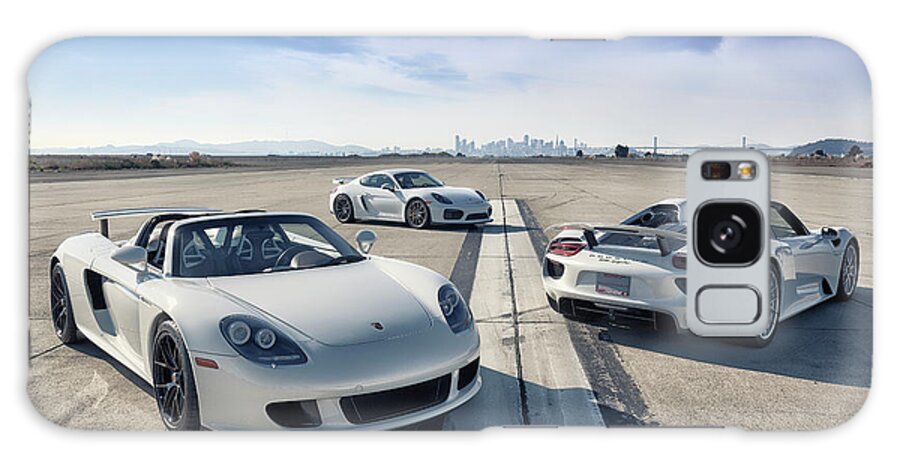Cars Galaxy Case featuring the photograph #Porsche #CarreraGT, #918Spyder, #Cayman #GT4 by ItzKirb Photography