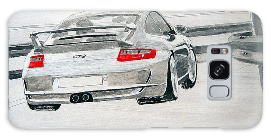 Porsche Gt3 Galaxy Case featuring the painting Porsche GT3 by Richard Le Page