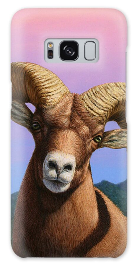 Bighorn Galaxy Case featuring the painting Portrait of a Bighorn by James W Johnson
