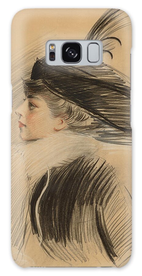 Paul Cesar Helleu Galaxy Case featuring the painting Portrait of Belle da Costa Greene by Paul Cesar Helleu