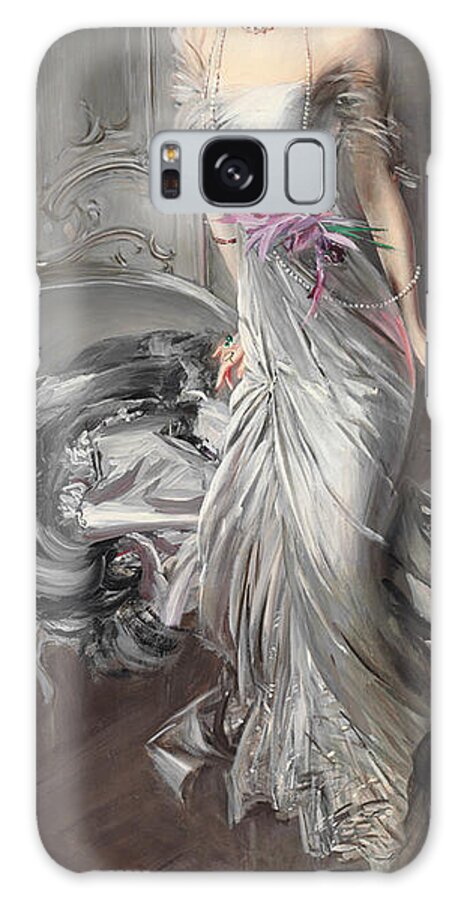 Boldini Galaxy Case featuring the painting Portrait of Madame Eugene Doyen by Giovanni Boldini