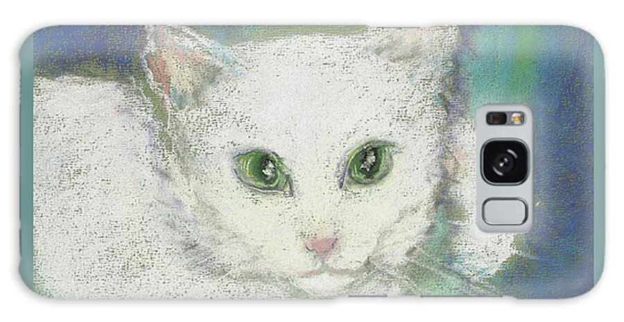 Cat Galaxy Case featuring the drawing Portrait of Misty by Denise F Fulmer