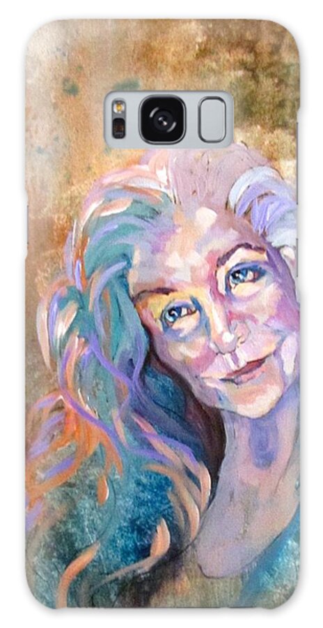 Woman Galaxy Case featuring the painting Portrait of the Artist by Barbara O'Toole