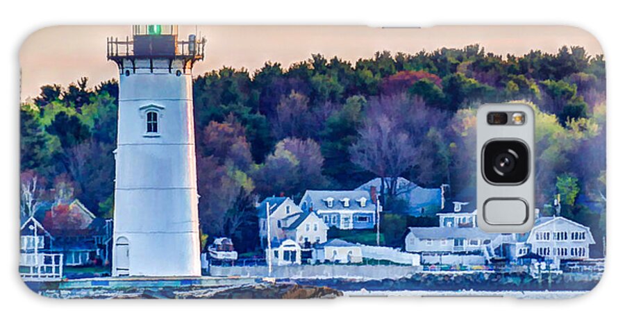 Stamp Treks Galaxy Case featuring the photograph Portsmouth Harbor Light at Sunrise by David Thompsen