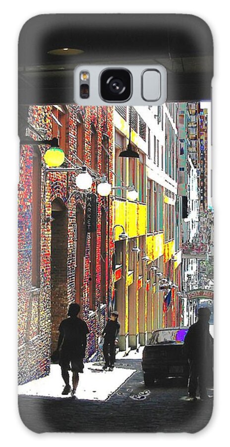 Seattle Galaxy S8 Case featuring the digital art Post Alley by Tim Allen