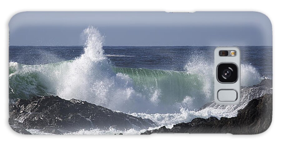 Water Galaxy Case featuring the photograph Pounding Surf by Randy Hall