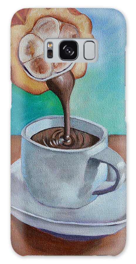 Still Life Galaxy S8 Case featuring the painting Pour Me A Cup Of Chocolate Please. by Laura Forde