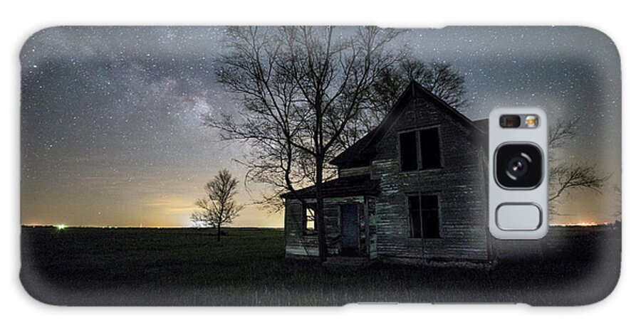 Sky Galaxy Case featuring the photograph Prairie Gold and Milky Way by Aaron J Groen