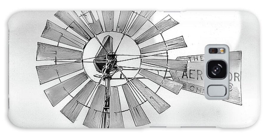Aermotor Galaxy Case featuring the drawing Prairie Sentinel by Greg Joens