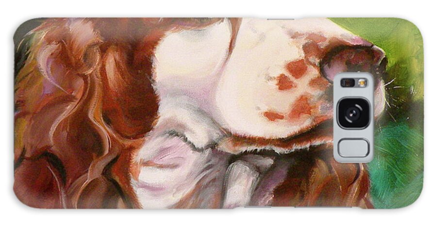 Spaniel Galaxy Case featuring the painting Precious Spaniel by Susan A Becker