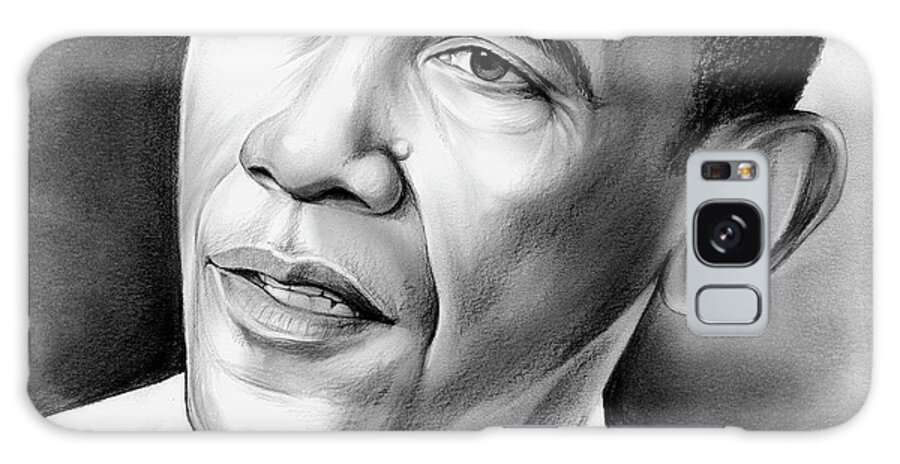 President Galaxy Case featuring the drawing President Barack Obama by Greg Joens