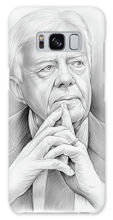 Jimmy Carter Galaxy Case featuring the drawing President Carter by Greg Joens