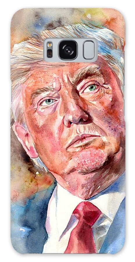 Donald Galaxy Case featuring the painting President Donald Trump painting by Suzann Sines