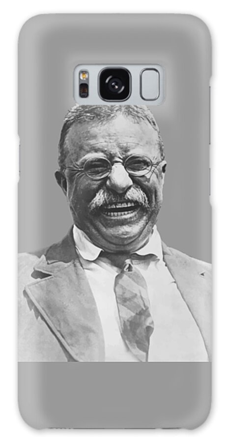 Teddy Roosevelt Galaxy Case featuring the painting President Teddy Roosevelt by War Is Hell Store
