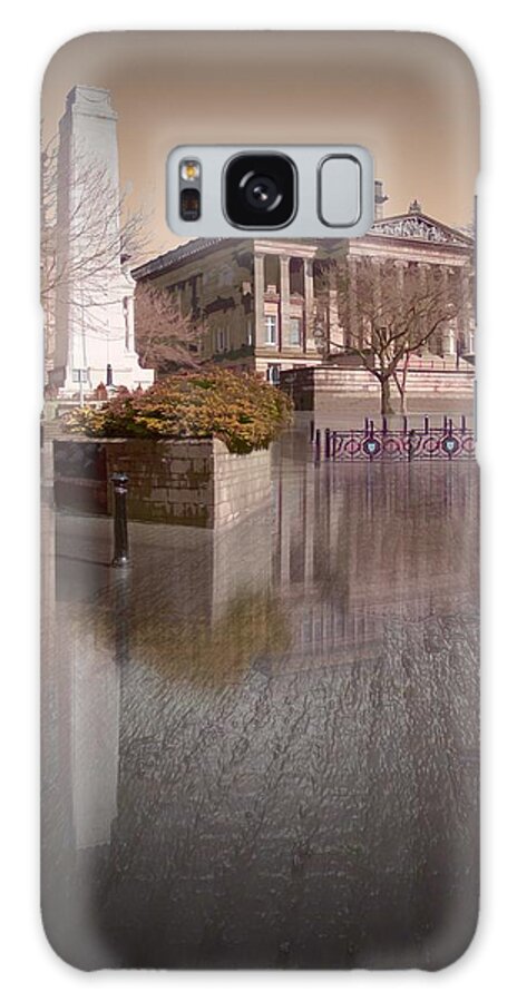 Preston Galaxy Case featuring the digital art Preston Cenotaph and Harris Museum by Joe Tamassy