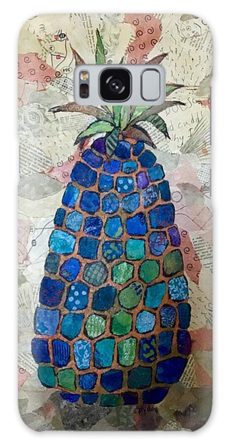 Pineapple Galaxy S8 Case featuring the painting Pretend Pineapple by Phiddy Webb
