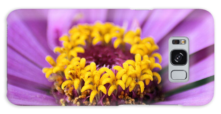Macro Galaxy Case featuring the photograph Pretty in Purple-2 by Karen Wagner