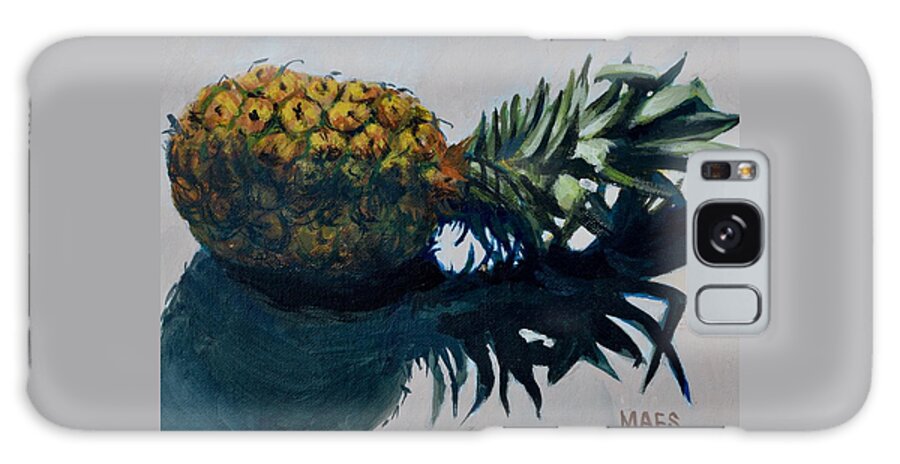Pineapple Galaxy Case featuring the painting Pretty pineapple by Walt Maes