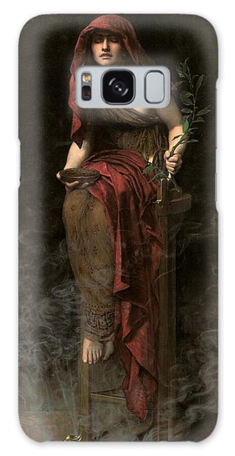 Portrait Galaxy Case featuring the painting Priestess of Delphi by John Collier