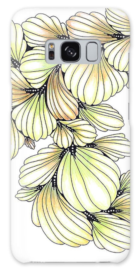 Golden Galaxy S8 Case featuring the drawing Primavera by Alexandra Louie