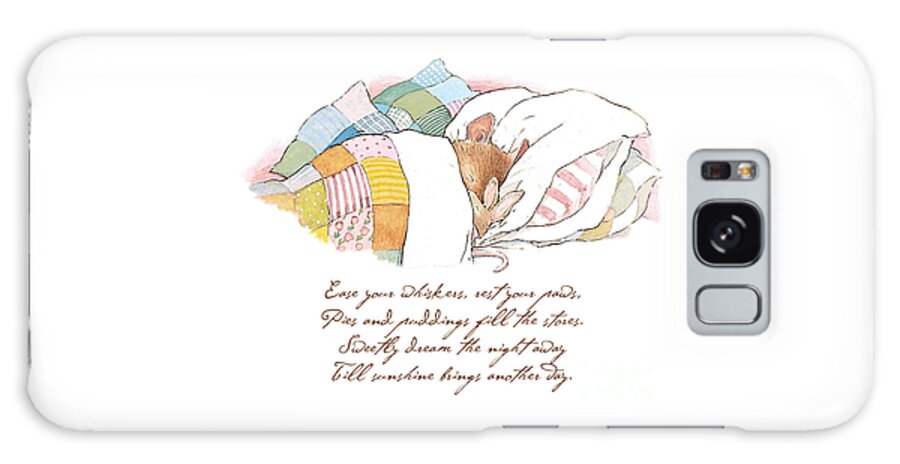 Brambly Hedge Galaxy Case featuring the drawing Primrose goes to sleep by Brambly Hedge