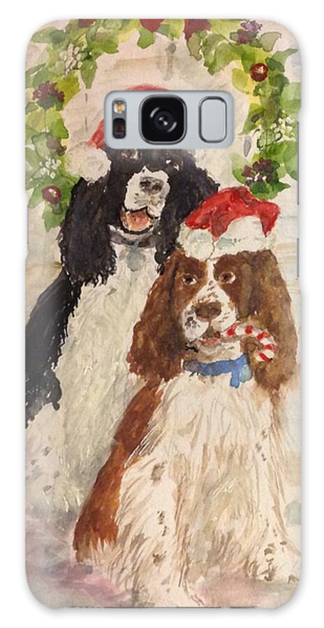 Springer Spaniels Galaxy Case featuring the painting Princess and Evita by Cheryl Wallace