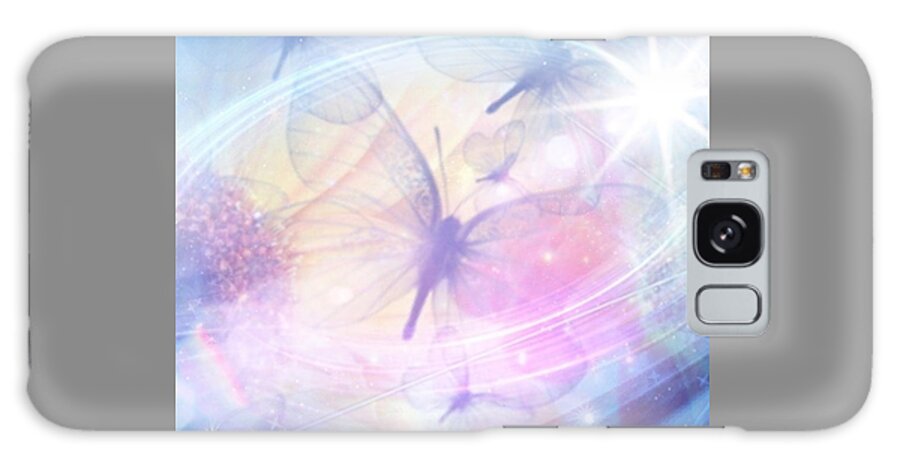 Abstract Galaxy Case featuring the digital art Princess Butterfly by Cepiatone Fine Art Callie E Austin