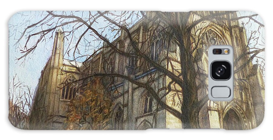 Princeton Galaxy Case featuring the painting Princeton University Chapel by Henrieta Maneva