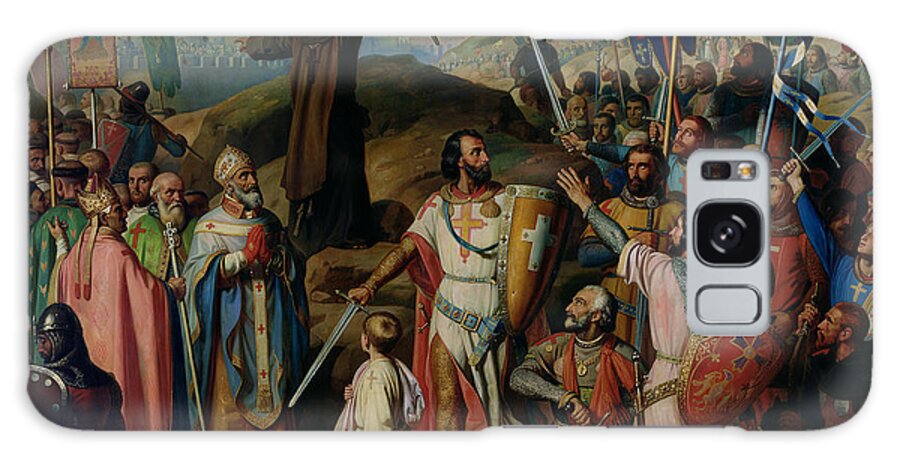 Procession Galaxy Case featuring the painting Procession of Crusaders around Jerusalem by Jean Victor Schnetz