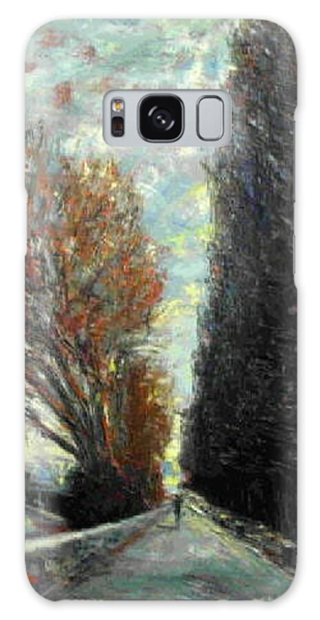 Landscape Galaxy Case featuring the painting Promenade by Walter Casaravilla