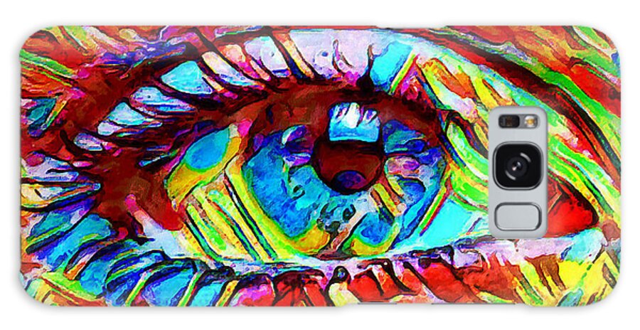 Walldeco Galaxy Case featuring the digital art Psicodelic Eye by Galeria Trompiz