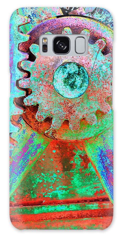 Gears Galaxy Case featuring the photograph Psychedelic Gears by Phyllis Denton
