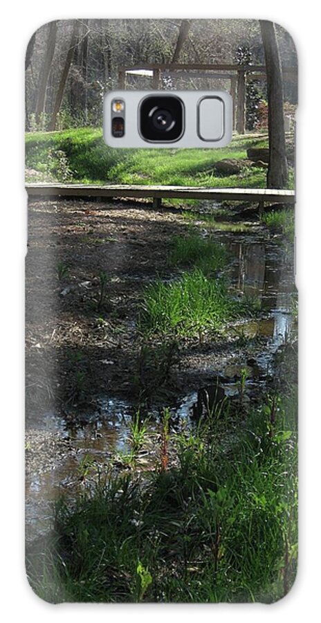 Wetlands Galaxy Case featuring the photograph Puddles on Top of the Boardwalk by Judith Lauter