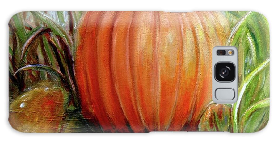 Autumn Galaxy S8 Case featuring the painting Pumpkin Patch by Bernadette Krupa
