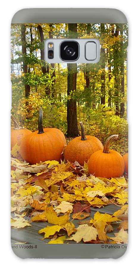 Pumpkin Galaxy Case featuring the photograph Pumpkins and Woods-II by Patricia Overmoyer
