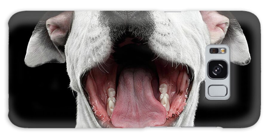 Puppy Galaxy Case featuring the photograph Puppy laughs by Sergey Taran