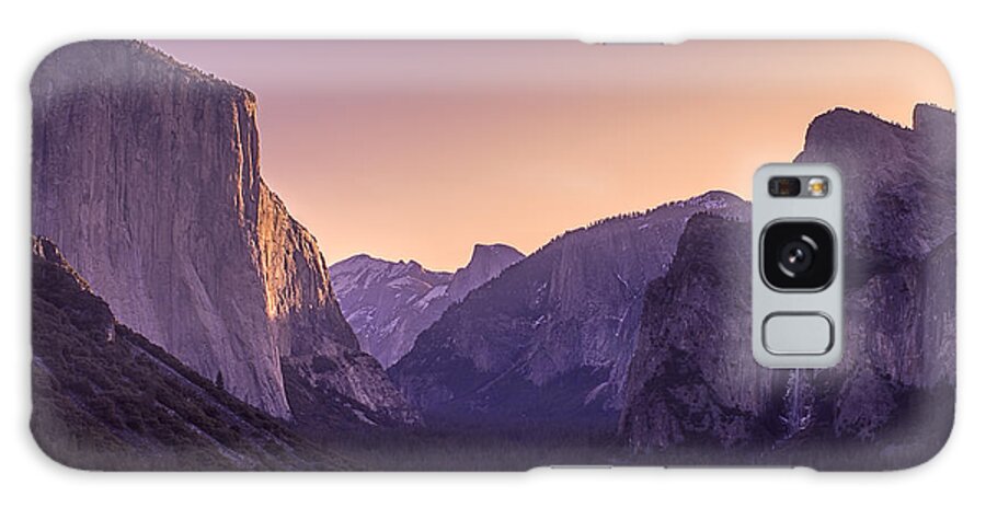 Tunnel View Galaxy Case featuring the photograph Purple Dawn At Yosemite Tunnel View by Priya Ghose