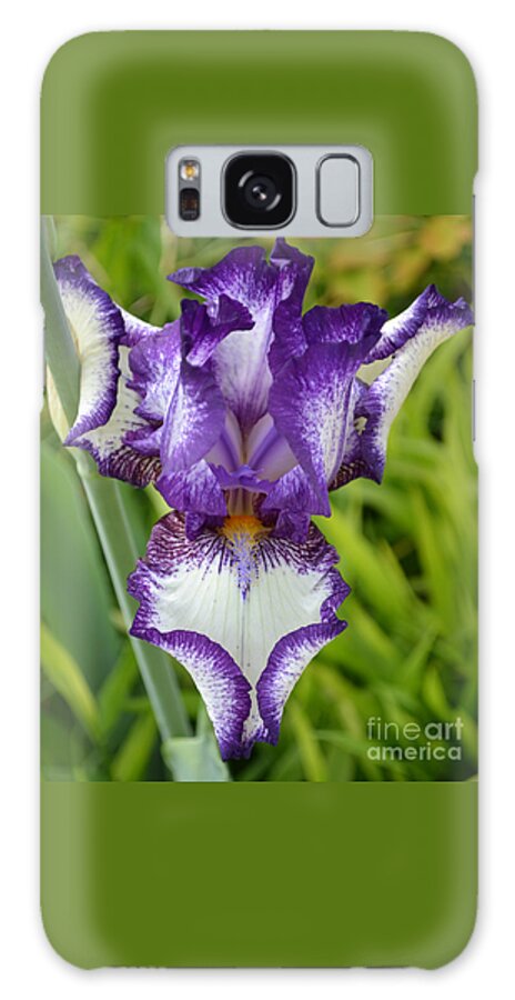 Purple Iris Galaxy S8 Case featuring the photograph Purple Iris art by Rebecca Margraf