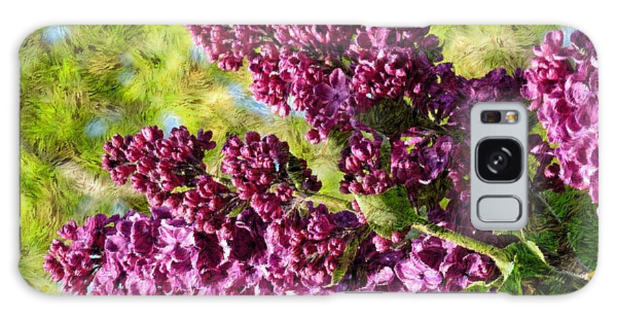 Bloom Galaxy Case featuring the photograph Purple Lilac 1 by Jean Bernard Roussilhe