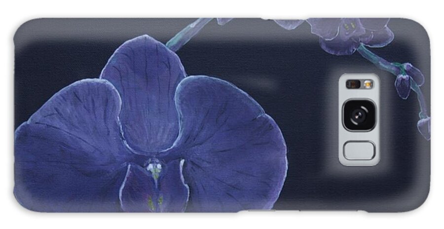 Flower Galaxy Case featuring the painting Purple Orchid by Terry Frederick