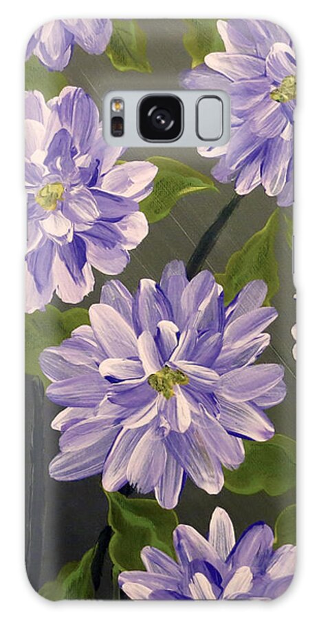 Flowers Galaxy Case featuring the painting Purple Passion by Teresa Wing