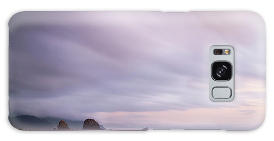 Haystack Rock Galaxy Case featuring the photograph Purple wisp in the morning by Paul Quinn